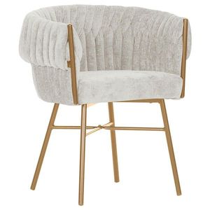 Ambia Home STOLIČKA S PODRÚČKAMI, ženilka, prírodná farba vyobraziť