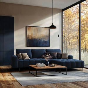 Livetastic ROZKLADACIA ROHOVÁ POHOVKA, textil, tmavomodrá vyobraziť