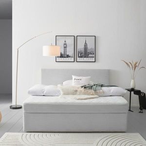 MID.YOU AMERICKÁ POSTEĽ, 180/200 cm, strieborná vyobraziť