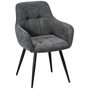 MID.YOU STOLIČKA S PODRÚČKAMI, železo, mikrovlákno, sivá vyobraziť