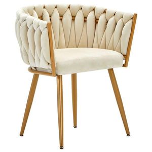 Ambia Home STOLIČKA S PODRÚČKAMI, zamat, béžová vyobraziť