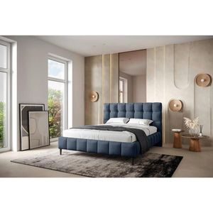 MID.YOU ČALÚNENÁ POSTEĽ, 180/200 cm, modrá vyobraziť