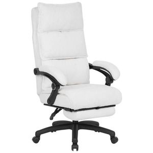 Carryhome KANCELÁRSKE KRESLO, látka Teddy, biela, béžová vyobraziť
