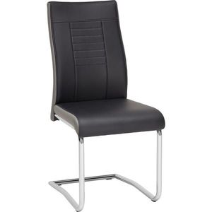 Carryhome STOLIČKA S PRUŽNÝM PODNOŽÍM, vzhľad kože, sivá, čierna vyobraziť