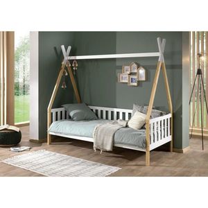 MID.YOU DOMČEKOVÁ POSTEĽ, 90/200 cm biela, farba borovice vyobraziť