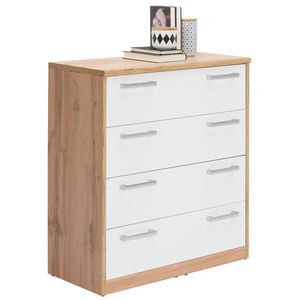 Xora KOMODA, biela, dub wotan, 72/84/36 cm vyobraziť