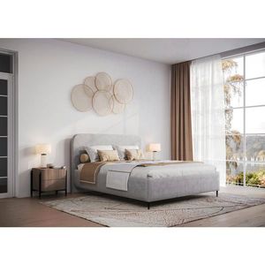 MID.YOU ČALÚNENÁ POSTEĽ, 140/200 cm, sivá vyobraziť