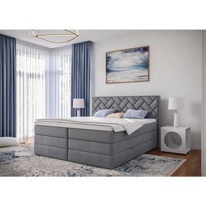 MID.YOU BOXSPRINGOVÁ POSTEĽ, 160/200 cm, strieborná vyobraziť