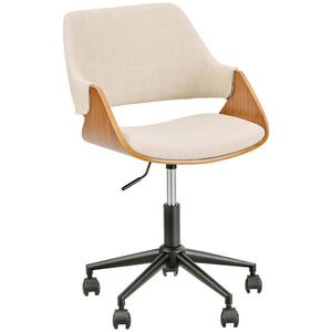 MID.YOU OTOČNÁ STOLIČKA, vzhľad ľanu, béžová, farba vlašského orecha vyobraziť