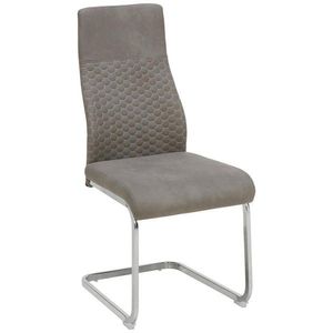 Ti'me STOLIČKA S PRUŽNÝM PODNOŽÍM, tkaná textília, sivá, chrómová vyobraziť