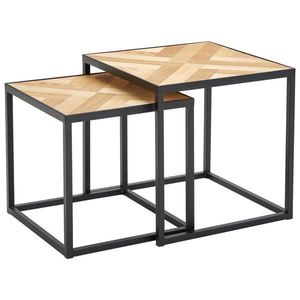 MID.YOU SADA ZASÚVACÍCH STOLÍKOV, prírodná farba, čierna, drevo, kov, kompozitné drevo, 40/35/40/35/40/35 cm vyobraziť