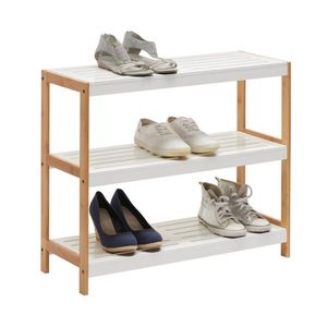 Xora REGÁL NA TOPÁNKY, hnedá, biela, bambus, 70/58, 5/26 cm vyobraziť