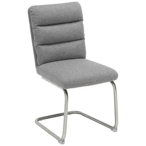 Novel STOLIČKA S PRUŽNÝM PODNOŽÍM, tkaná textília, sivá, farba ušľachtilej ocele vyobraziť