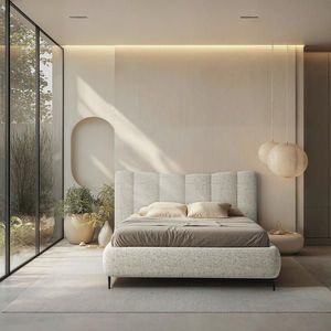 MID.YOU ČALÚNENÁ POSTEĽ, 180/200 cm, prírodná farba vyobraziť