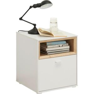 Hom`in NOČNÝ STOLÍK biela, farba duba vyobraziť