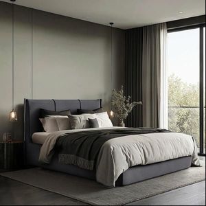 MID.YOU ČALÚNENÁ POSTEĽ, 140/200 cm, grafitová vyobraziť