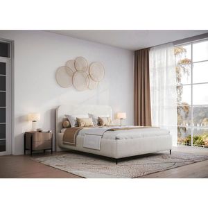 MID.YOU ČALÚNENÁ POSTEĽ, 160/200 cm, biela vyobraziť