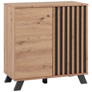 MID.YOU KOMODA, antracitová, dub artisan, 80/85/40 cm vyobraziť