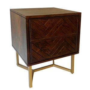 Livetastic NOČNÁ SKRINKA, akácia, tmavohnedá, vyobraziť