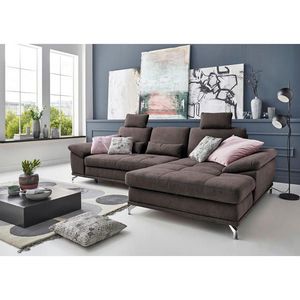 Sit & More ROHOVÁ SEDACIA SÚPRAVA, textil, tmavohnedá vyobraziť