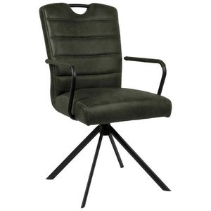 Ambia Home STOLIČKA S PODRÚČKAMI, mikrovlákno, čierna, tmavozelená vyobraziť