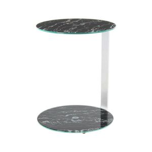 PRÍRUČNÝ STOLÍK, čierna, strieborná vyobraziť