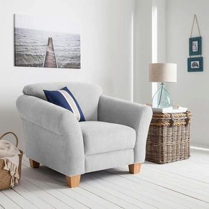 Sit & More KRESLO, textil, strieborná vyobraziť