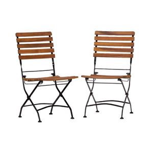 Gardenson SADA ZÁHRADNÝCH STOLIČIEK 2ks drevo, kov vyobraziť