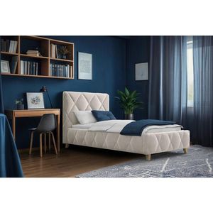 MID.YOU ČALÚNENÁ POSTEĽ, 100/200 cm, krémová vyobraziť