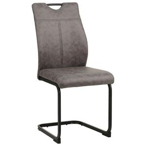 Xora STOLIČKA S PRUŽNÝM PODNOŽÍM, mikrovlákno, sivá, čierna vyobraziť