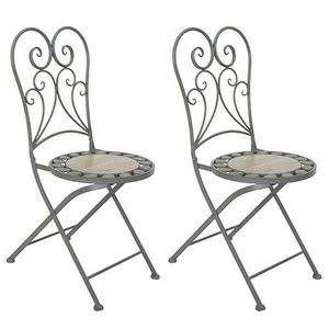 Acamp SADA ZÁHRADNÝCH STOLIČIEK 2ks kov, keramika vyobraziť