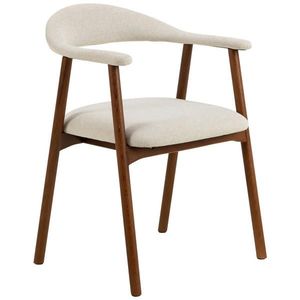 MID.YOU STOLIČKA S PODRÚČKAMI, plochá tkanina, béžová, farba vlašského orecha vyobraziť