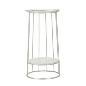 KONFERENČNÝ STOLÍK, strieborná, kov, kameň, 40/76/40 cm vyobraziť