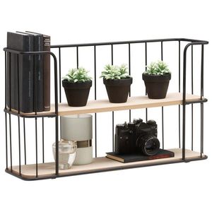 Landscape NÁSTENNÝ REGÁL, prírodná farba, čierna vyobraziť