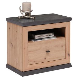 Hom`in NOČNÝ STOLÍK, tmavosivá, dub artisan, 63/55/38 cm vyobraziť