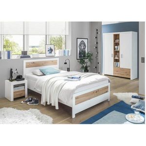 Xora IZBA PRE MLÁDEŽ, 120/200 cm biela, dub artisan vyobraziť