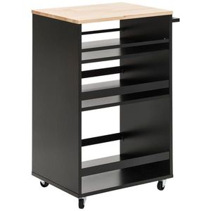 MID.YOU SERVÍROVACÍ VOZÍK, prírodná farba, čierna, 50/38/78 cm vyobraziť