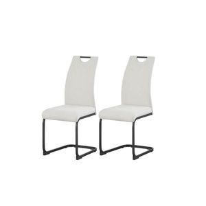 MID.YOU SADA STOL. S PRUŽ. PODNOŽÍM, tkaná textília, krémová vyobraziť