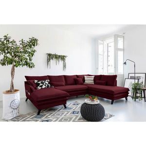 P & B SEDACIA SÚPRAVA, textil, bordová vyobraziť