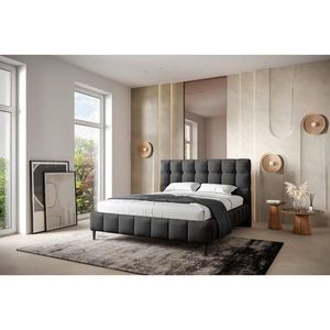 MID.YOU ČALÚNENÁ POSTEĽ, 140/200 cm, antracitová vyobraziť