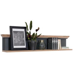 Hom`in NÁSTENNÁ POLICA, grafitová, dub artisan, 142/29/20 cm vyobraziť