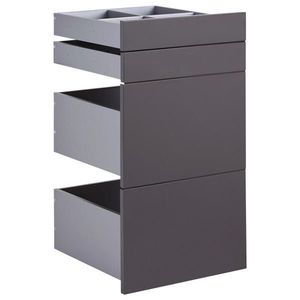 Hom`in SADA ZÁSUVIEK, antracitová s vysokým leskom, 45, 3/83/46, 8 cm vyobraziť