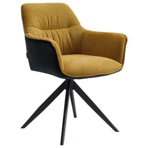 Novel STOLIČKA S PODRÚČKAMI, železo, tkaná textília, antracitová, žltá, čierna vyobraziť