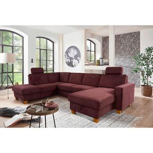 Sit & More SEDACIA SÚPRAVA, textil, tmavočervená vyobraziť