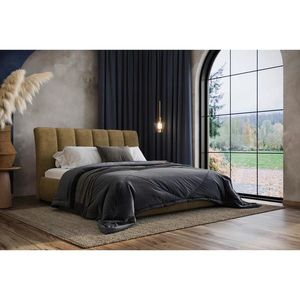 MID.YOU ČALÚNENÁ POSTEĽ, 180/200 cm, olivovozelená vyobraziť