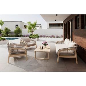 Ambia Garden TERASOVÁ SEDACIA SÚPRAVA 4-dielne, drevo, kov, textil vyobraziť