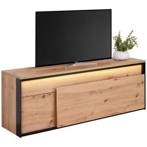 Hom`in TV DIEL, čierna, dub artisan, 155/55/41 cm vyobraziť