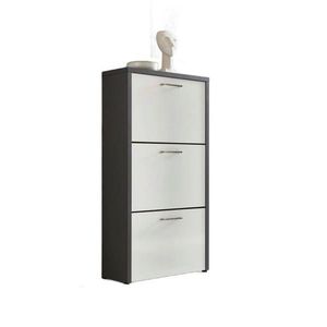 MID.YOU VÝKLOPNÁ SKRINKA NA TOPÁNKY, antracitová, biela s vysokým leskom, 61/115/25 cm vyobraziť