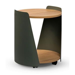 Xora KONFERENČNÝ STOLÍK, zelená, farba duba, kov, kompozitné drevo, 40/40/48 cm vyobraziť