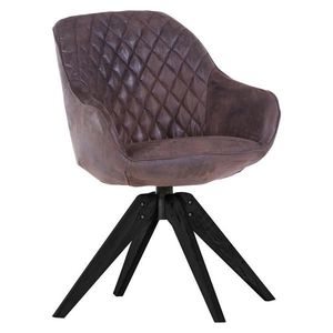 Landscape STOLIČKA S PODRÚČKAMI, mikrovlákno, čierna, tmavohnedá vyobraziť